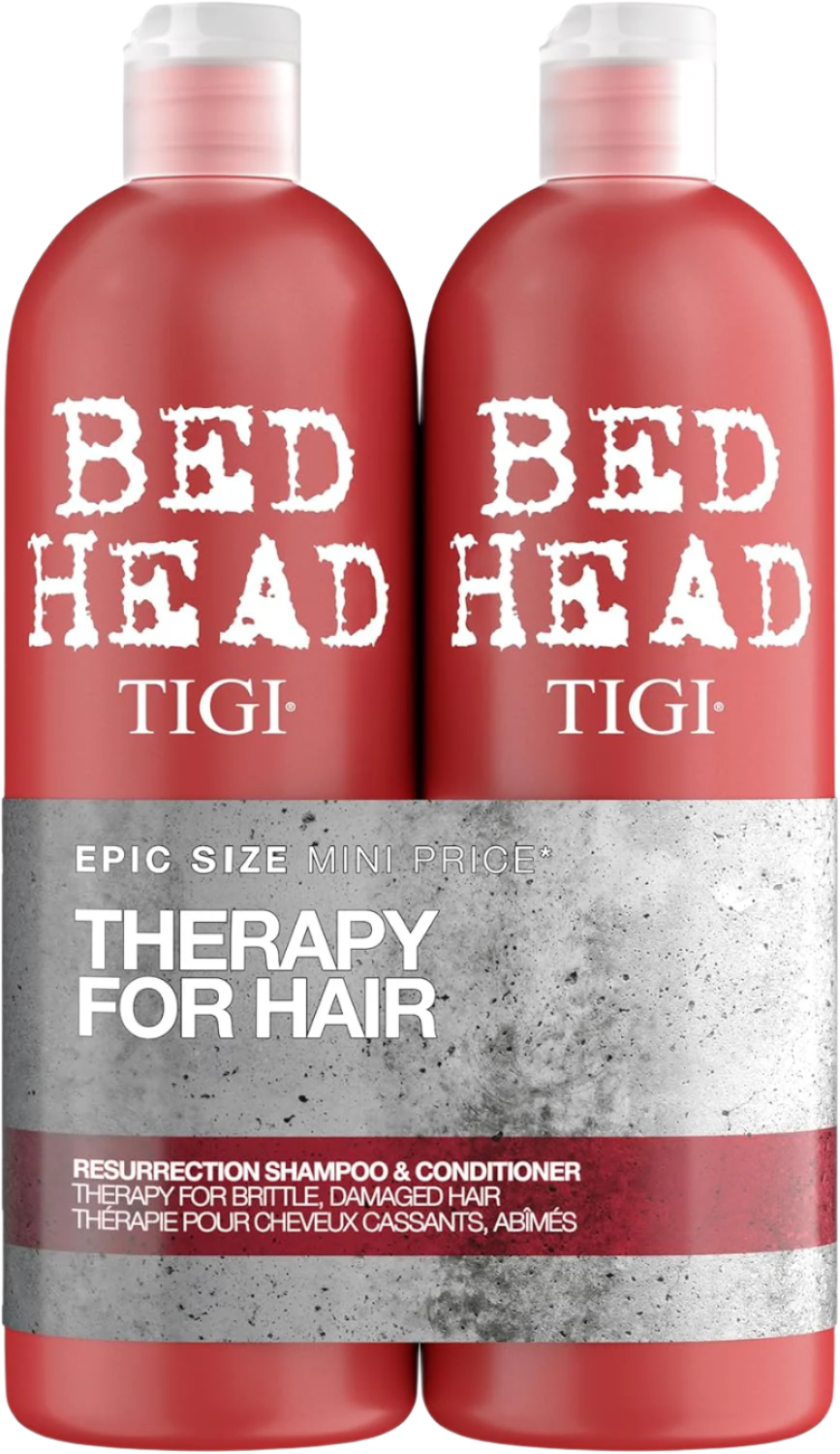 TIGI Bed Head Resurrection Tween Duo 1500ml – Shampoo & Conditioner Set for Damaged Hair, Intense Repair & Moisturising, Colour-Safe