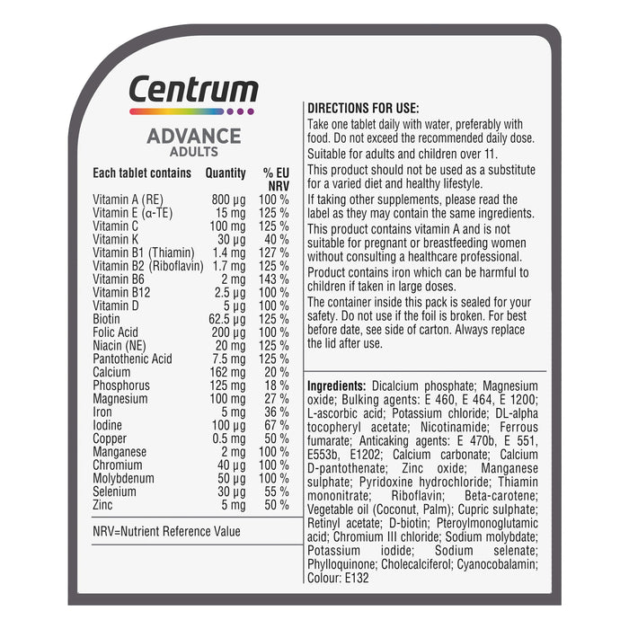 Centrum Advance Tablets