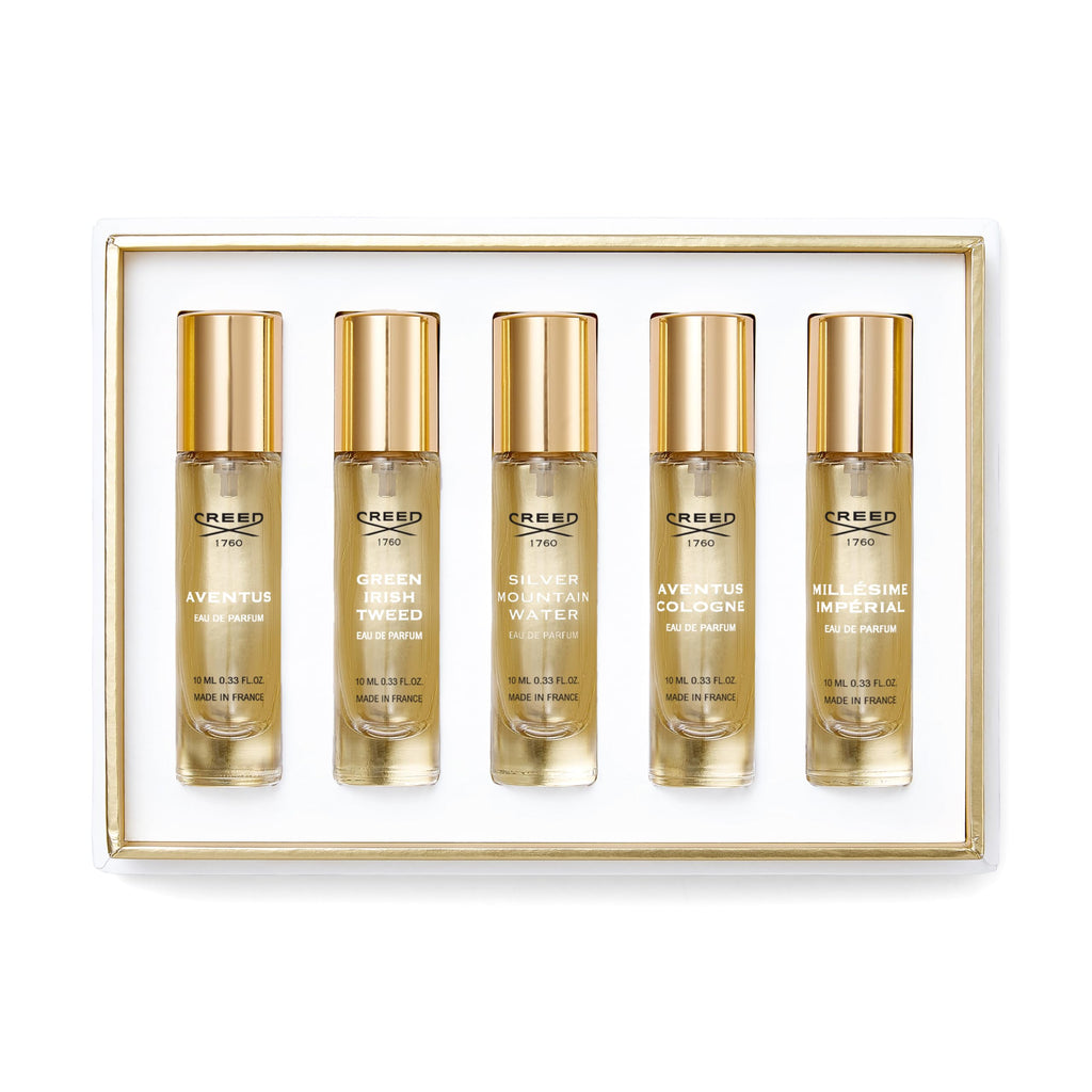 Creed Men Gift Set 10ml Aventus EDP + 10ml Green Irish Tweed EDP + 10ml Silver Mountain Water EDP + 10ml Aventus Cologne + 10ml MillÃ©sime ImpÃ©rial EDP