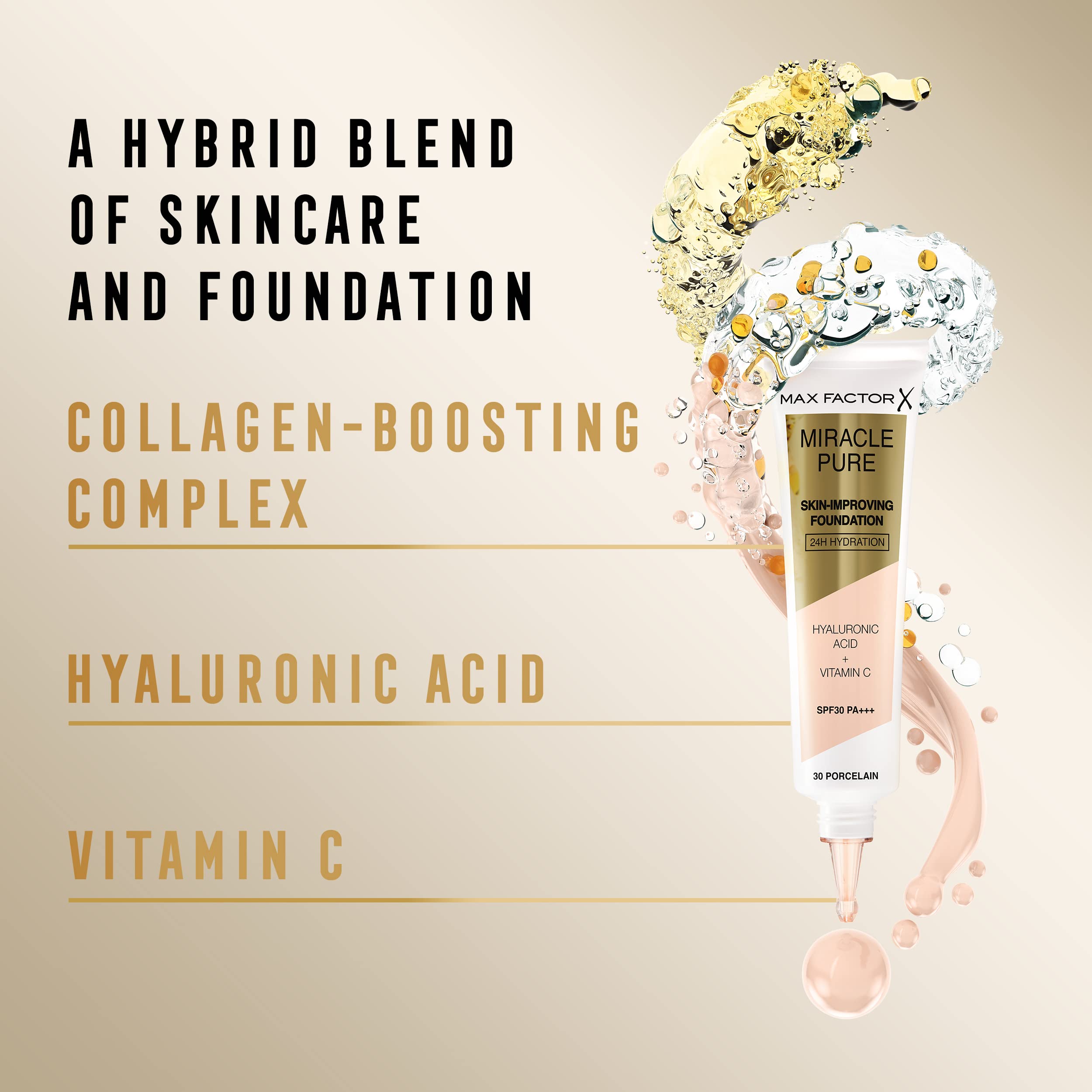 Max Factor Miracle Pure Skin-Improving Foundation SPF30 30ml - 86 Warm Praline