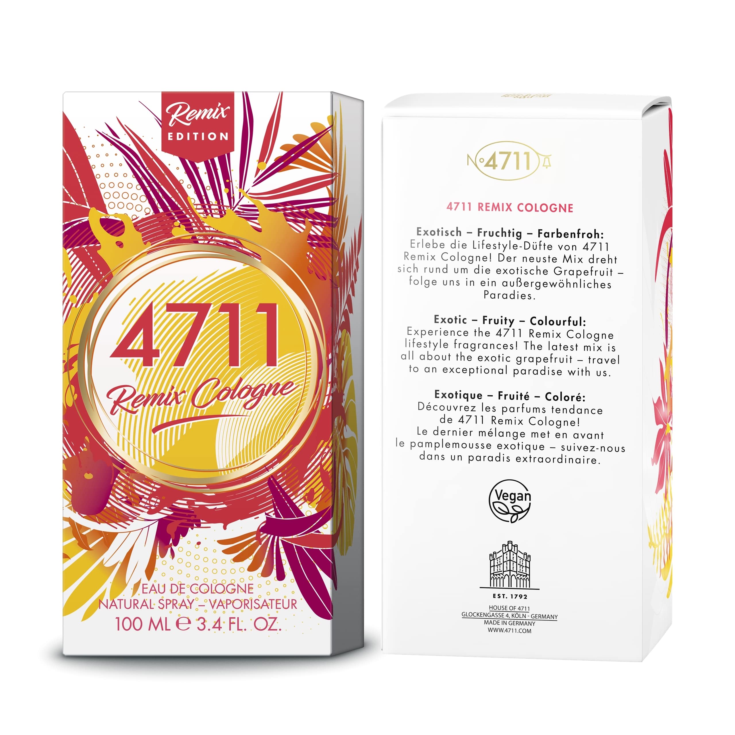 4711 Remix Cologne Grapefruit Edition Eau de Cologne 100ml - Eau de Cologne at MyBeautyBoutique by 4711