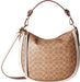 Coach Sutton Hobo Tan Coated Canvas Shoulder Bag