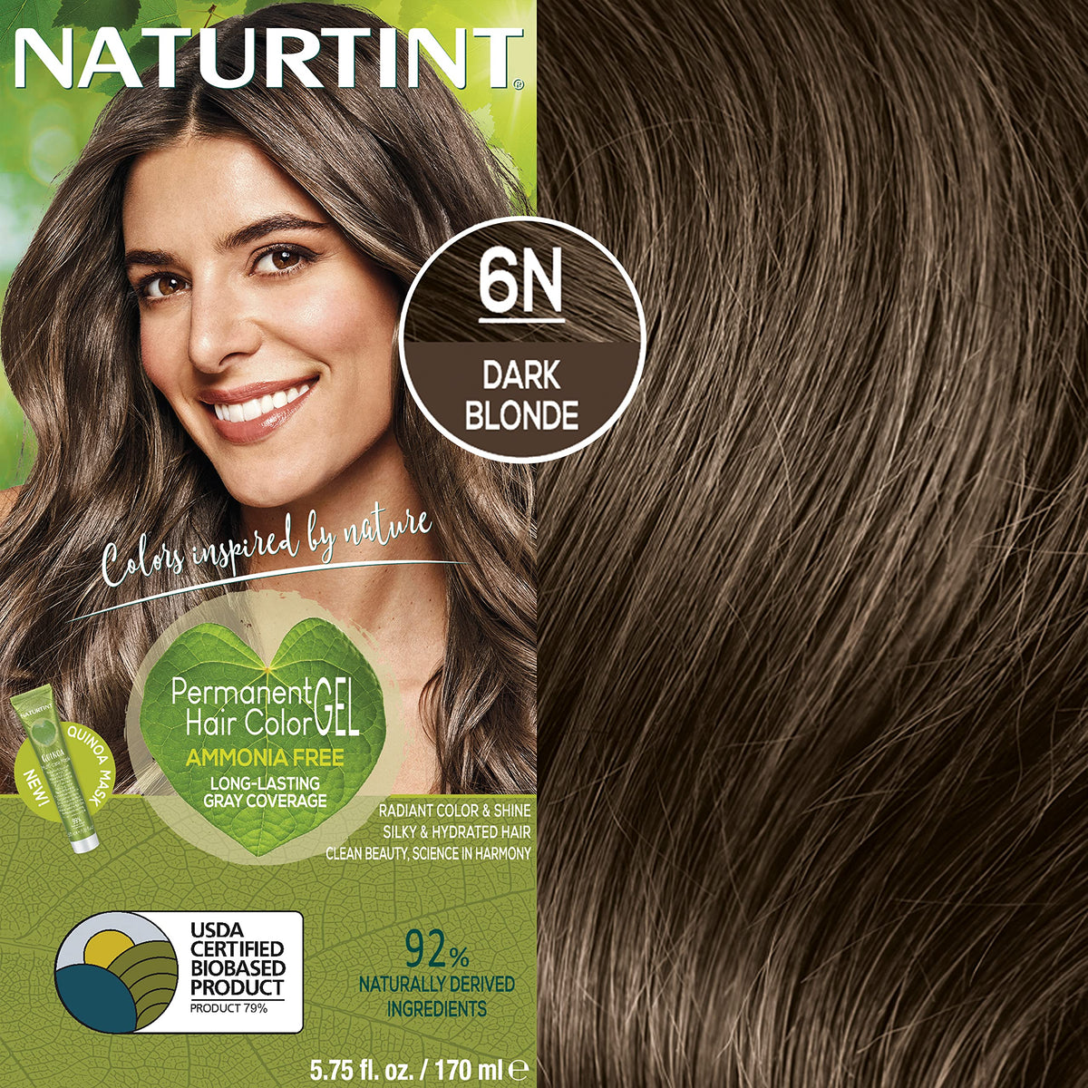 Naturtint Permanent Gel Hair Colour 170ml - 6N Dark Blonde