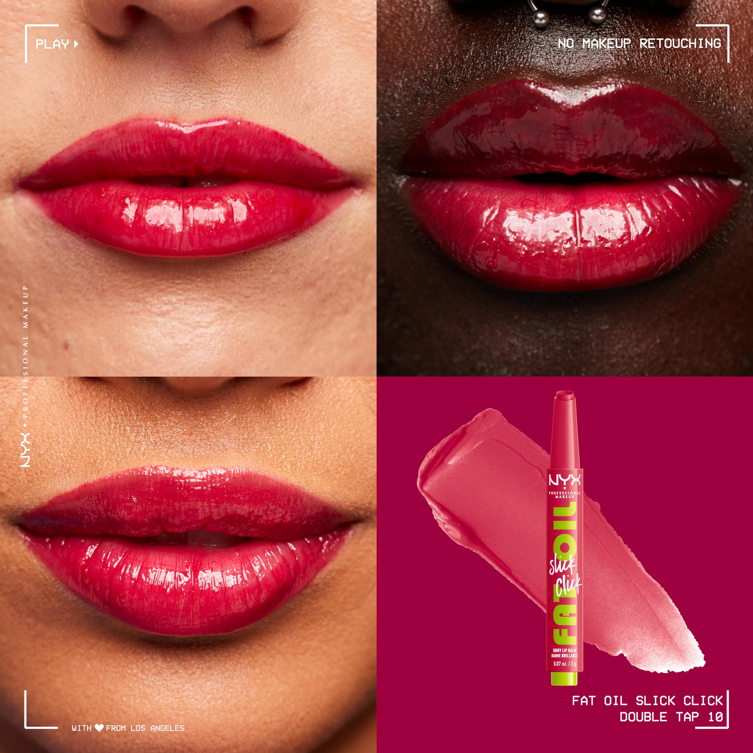 NYX Fat Oil Slick Click Shiny Lip Balm 2g - Double Tap