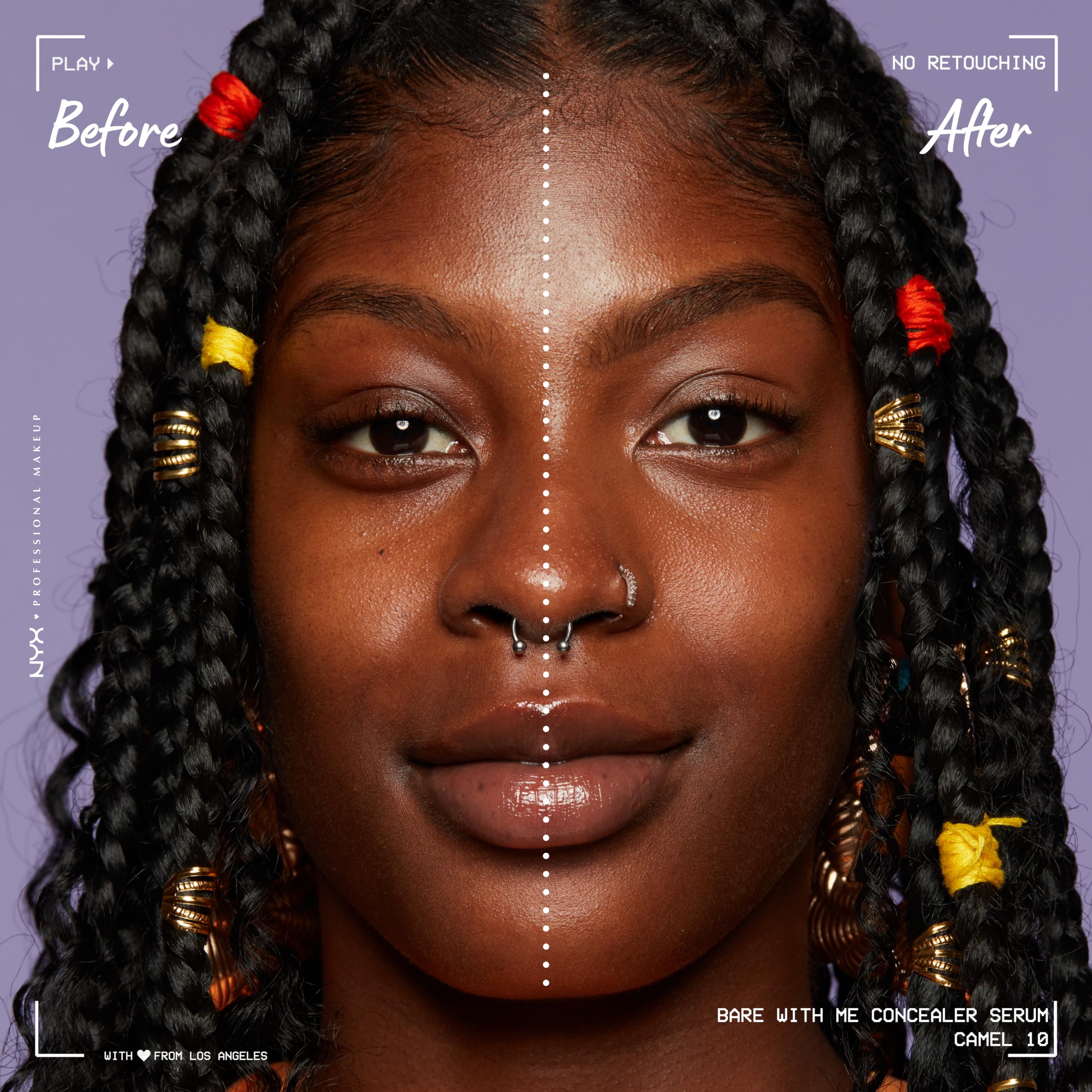 NYX Bare With Me Concealer Serum 9.6ml - 10 Camel