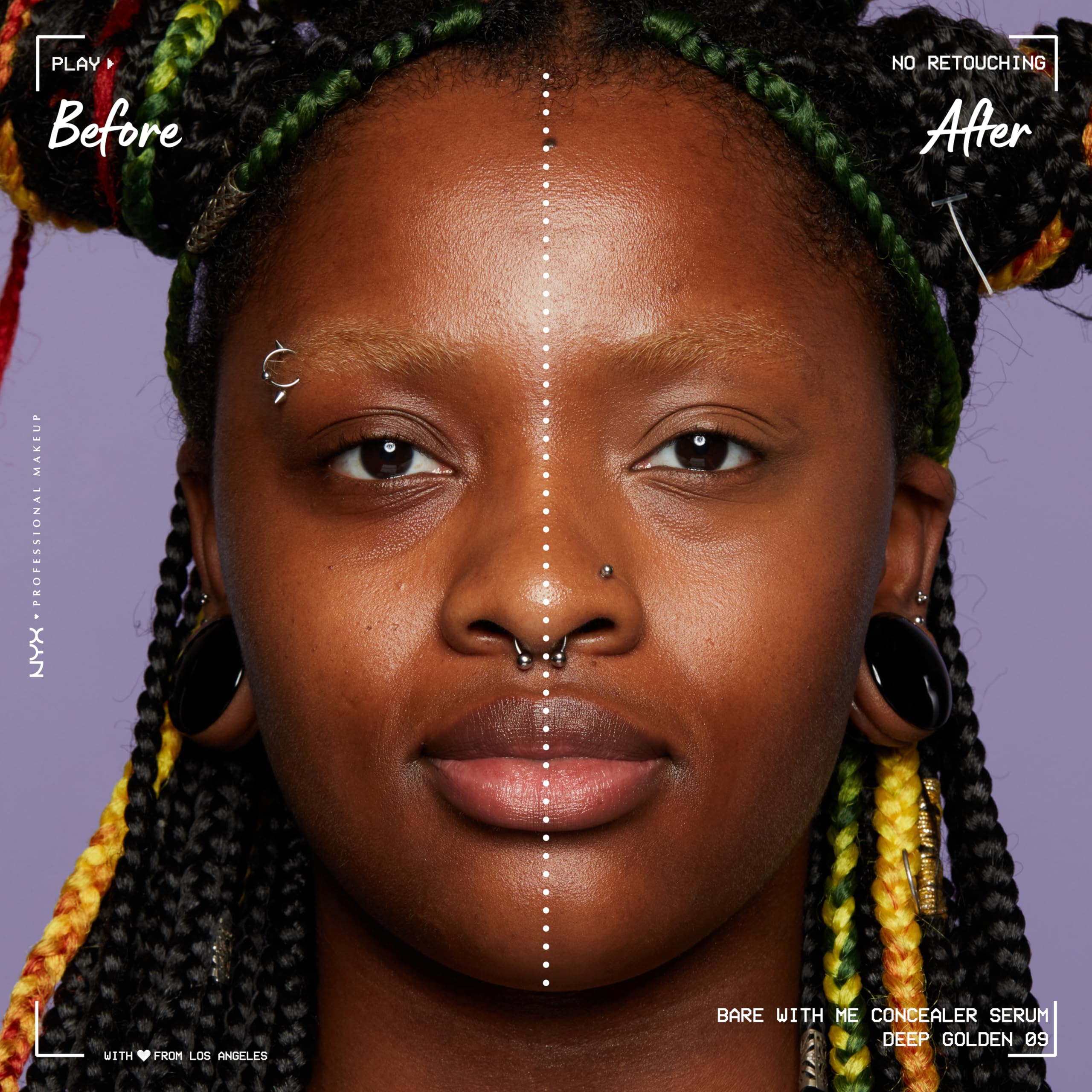 NYX Bare With Me Concealer Serum 9.6ml - 09 Deep Golden