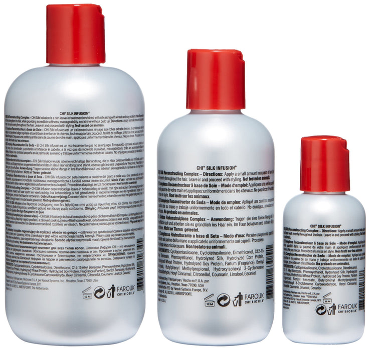 CHI Silk Infusion 3 Piece Gift Set: Leave-In Treatment 355ml - Leave-In Treatment 177ml - Leave-In Treatment 59ml