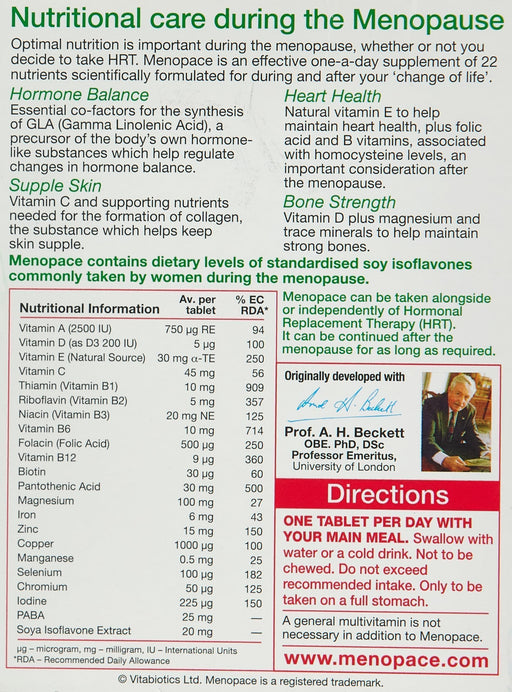 Vitabiotics Menopace Tablets 