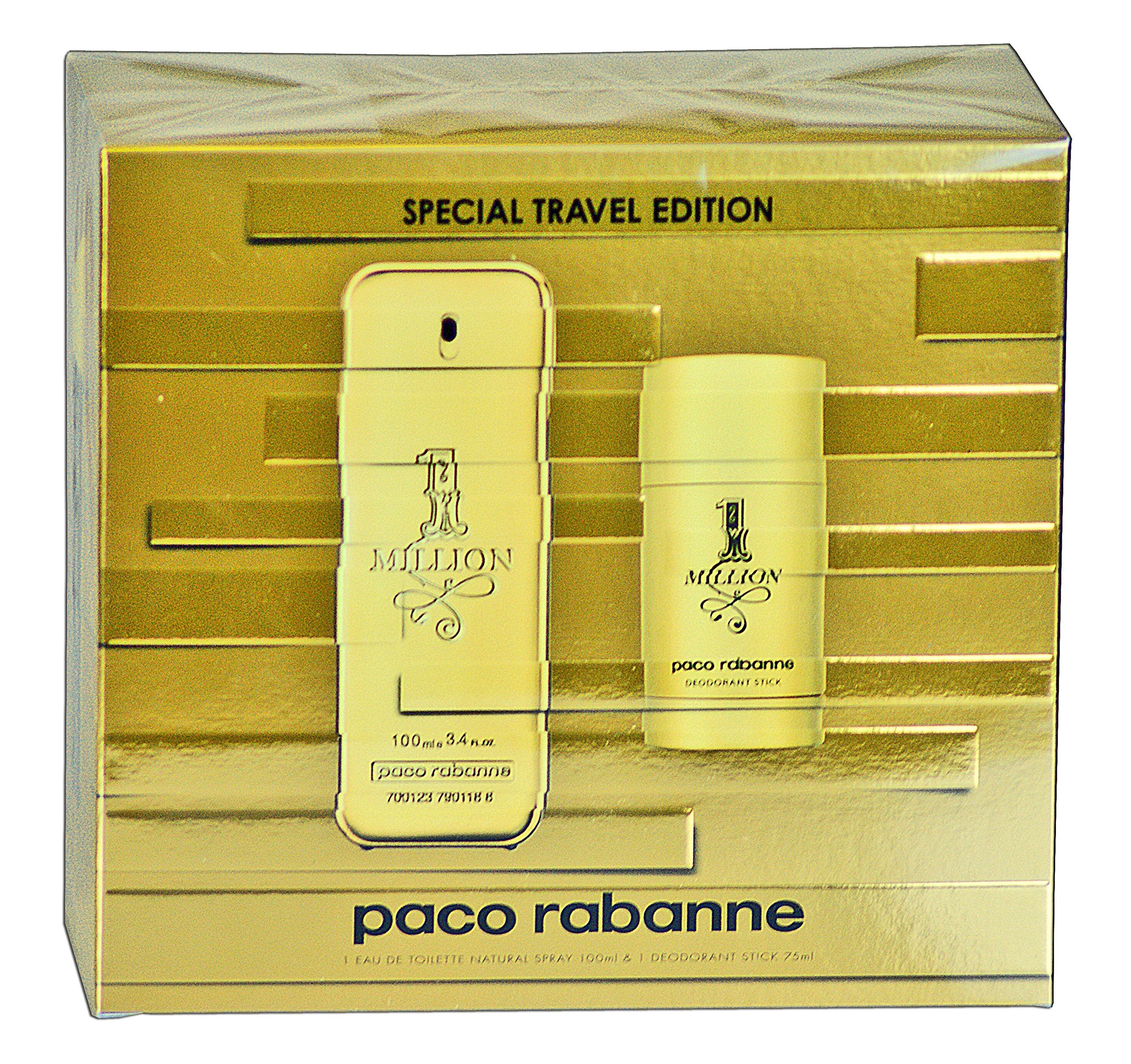 Paco Rabanne 1 Million Gift Set 100ml EDT Spray + 75ml Deodorant Stick