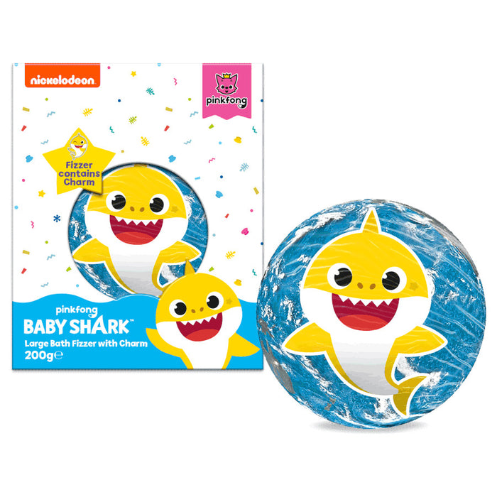 Baby Shark Bath Fizzer With Charm 200g - Blue