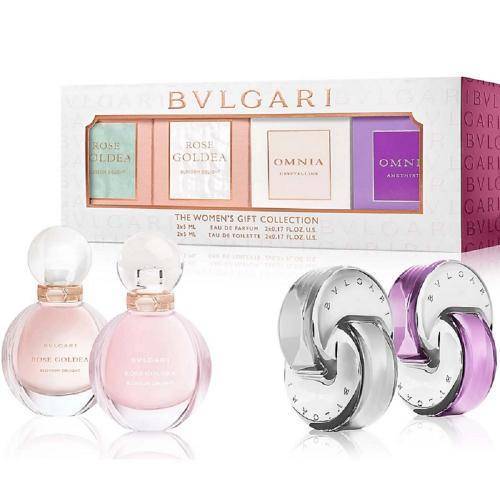 Bvlgari (L) 4 x 5ml Mini EDP Rose Goldea Blossom Delight + EDT Rose Goldea Blossom Delight + EDT Omnia Crystalline + EDT Omnia Amethyste - Fragrance at MyBeautyBoutique by Bvlgari