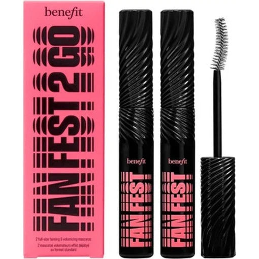 Benefit Fan Fest Fanning & Volumising Mascara Duo Set – 2 Tubes of Volumising Black Mascara