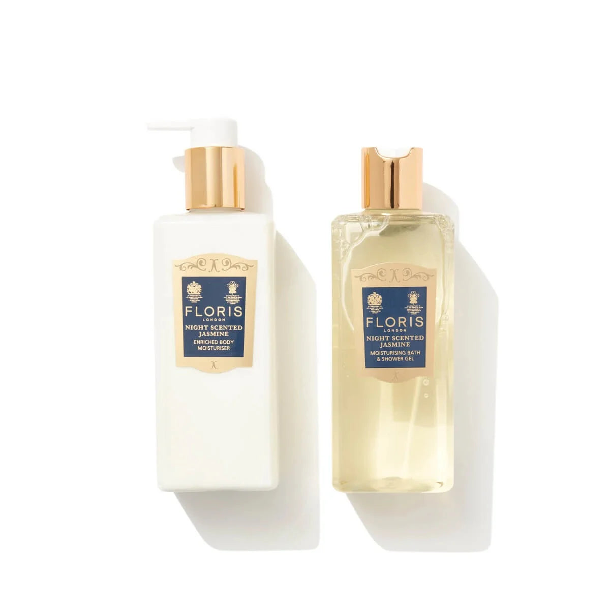 Floris Night Scented Jasmine 2 Piece Gift Set: Body Lotion 250ml - Shower Gel 250ml