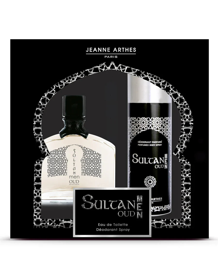 Jeanne Arthes Sultan Men Oud Gift Set 100ml EDP + 150ml Deodorant Spray - Fragrance at MyBeautyBoutique by Jeanne Arthes