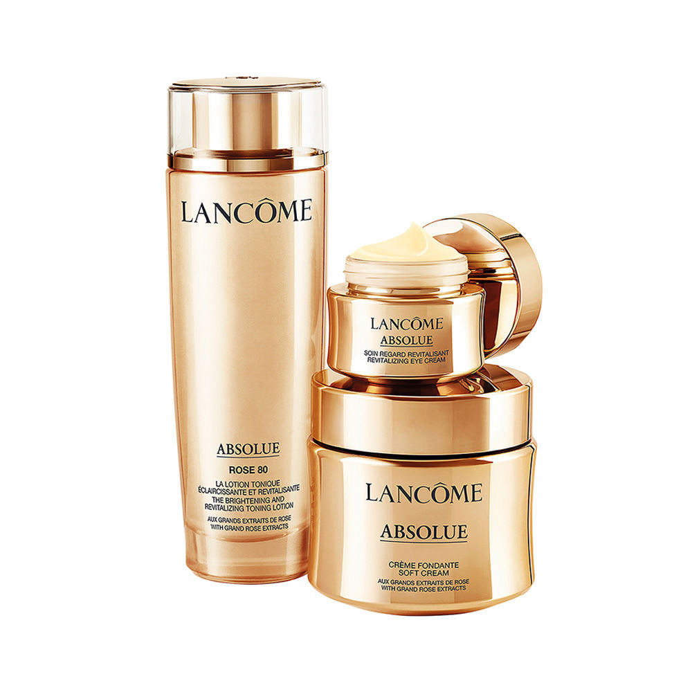 Lancôme Absolue Power Trio Gift Set 150ml Rose Toning Lotion + 60ml Soft Cream + 20ml Eye Cream