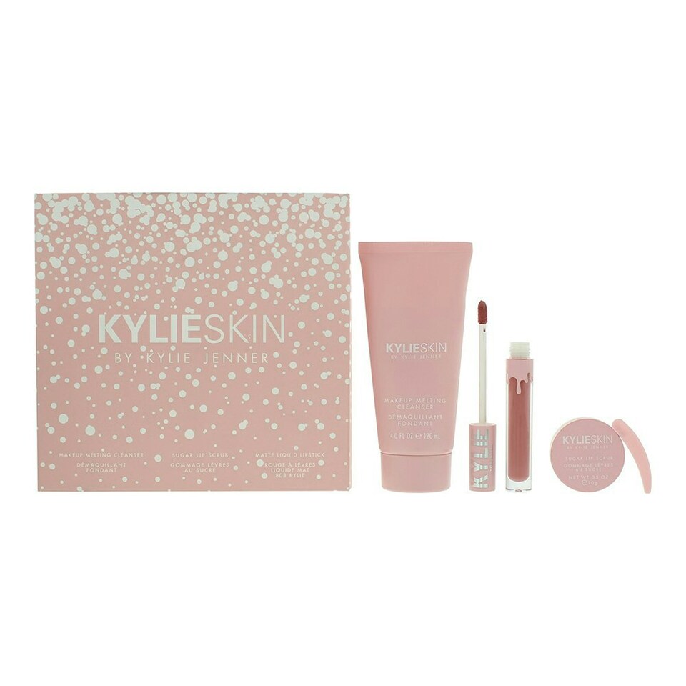 Kylie By Kylie Jenner Kylie Skin Gift Set 120ml Cleanser + 10g Lip Scrub + 3ml Liquid Lipstick
