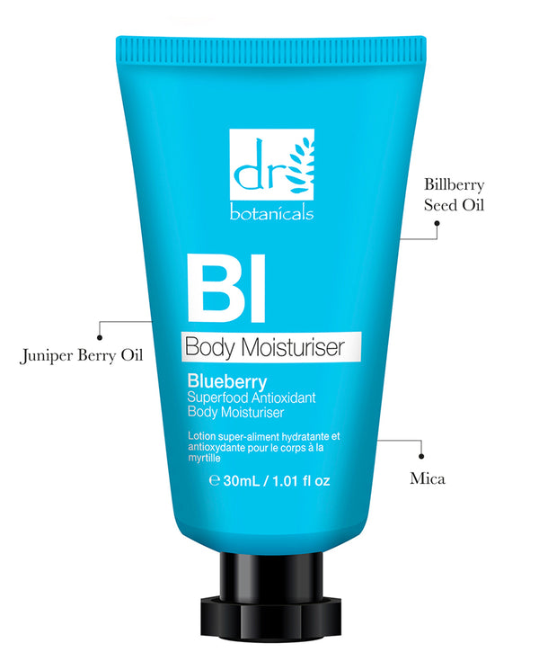 Dr Botanicals Blueberry Superfood Antioxidant Body Moisturiser 30ml