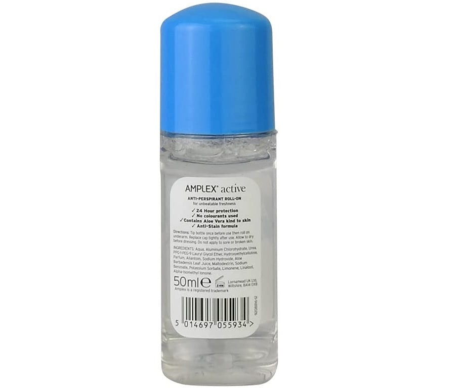 Amplex Active Anti-Perspirant Deodorant Roll On 50ml - General Sales Line at MyBeautyBoutique by Amplex