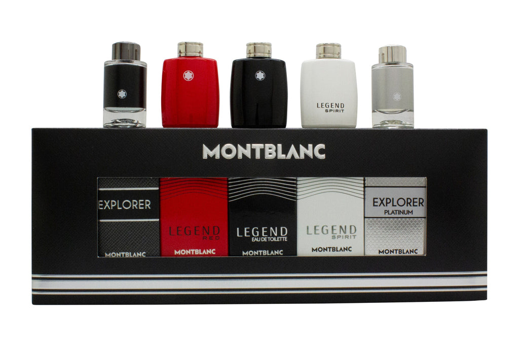 Montblanc Miniatures Gift Set – 4.5ml Legend, Legend Red, Explorer, Legend Spirit & Explorer Platinum