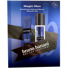 Bruno Banani Magic Man Gift Set 75ml Deodorant Natural Spray + 50ml Shower Gel - Deodorant Spray at MyBeautyBoutique by Bruno Banani