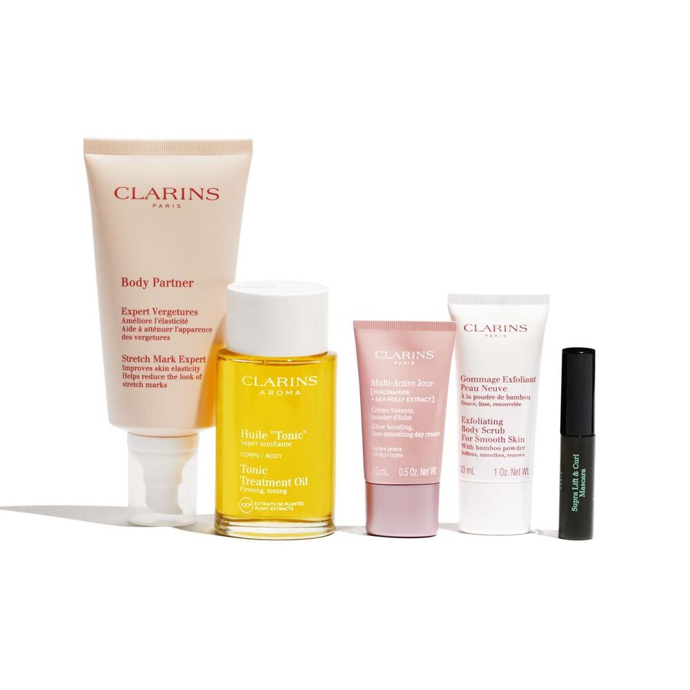 Clarins Beautiful Beginnings Maternity Bag Gift Set | Pregnancy Skincare Essentials