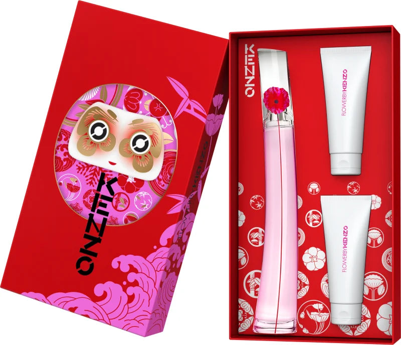 Kenzo Flower by Kenzo Poppy Bouquet Gift Set 100ml EDP + 10ml EDP + 75ml Body Lotion