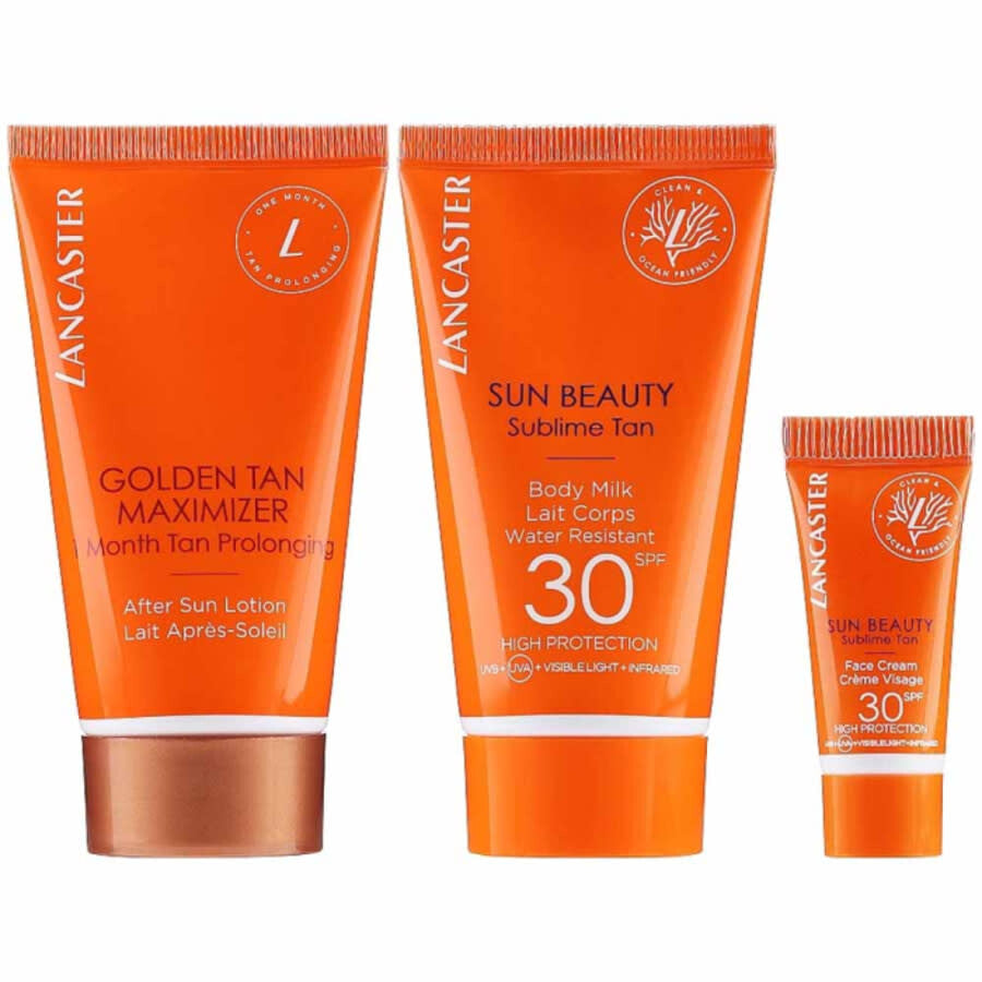 Lancaster My Sun Routine Gift Set - Sun Routine SPF 30 Face Cream 3ML + Sun Routine SPF 30+  Body Milk 50ML + Golden Tan Maximiser FSL 50ML