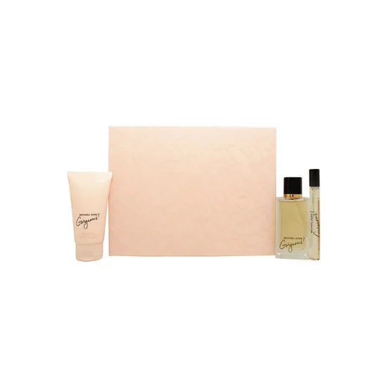 Michael Kors Gorgeous! Gift Set 100ml EDP + 100ml Body Lotion + 100ml Shower Gel + 5ml EDP
