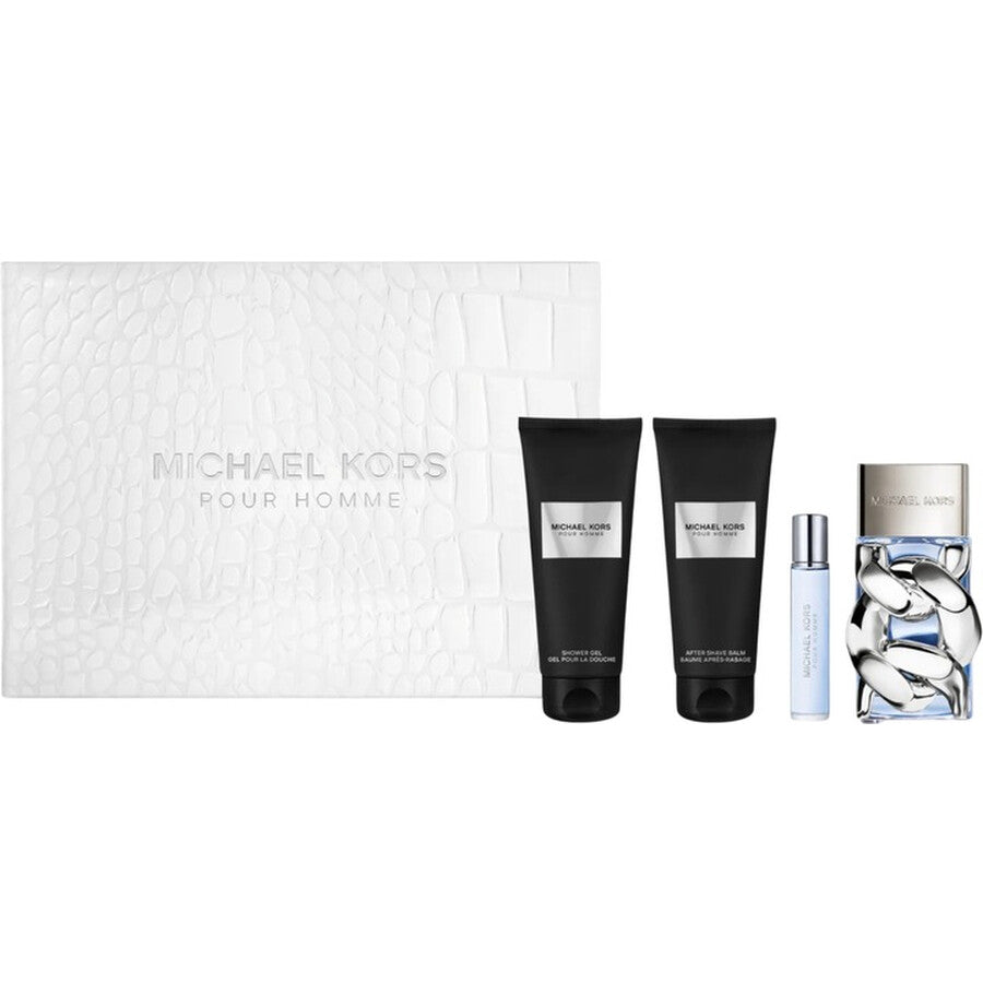 Michael Kors Pour Homme Gift Set 100ml EDP + 100ml Shower Gel + 100ml Aftershave Balm + 10ml EDP