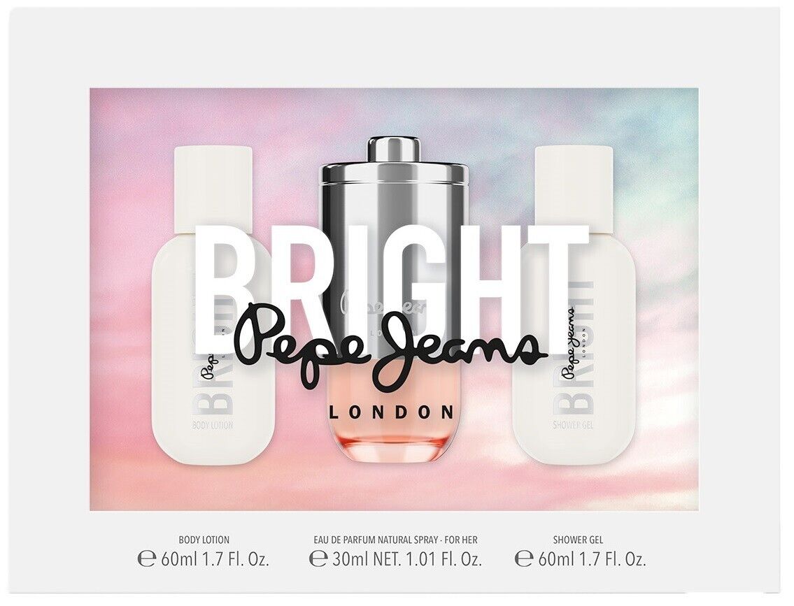 Pepe Jeans Bright Gift Set 30ml EDP + 60ml Body Lotion + 60ml Shower Gel - Fragrance at MyBeautyBoutique by Pepe Jeans