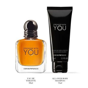 Emporio Armani Stronger With You Men's Gift Set – 50ml Eau de Toilette + 75ml Shower Gel