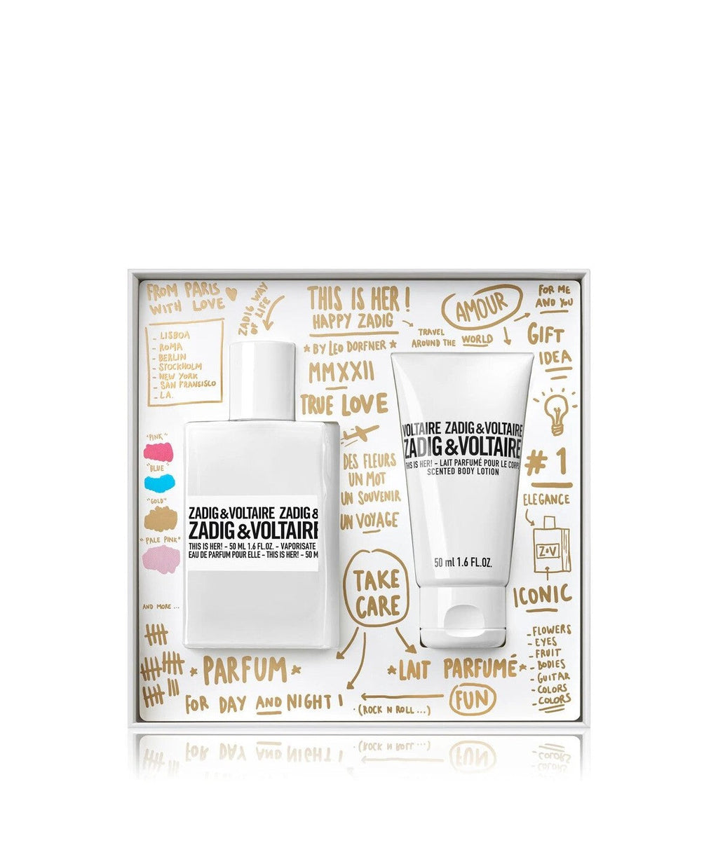 Zadig & Voltaire This is Her Gift Set 50ml EDP + 50ml Body Lotion - Fragrance at MyBeautyBoutique by Zadig & Voltaire